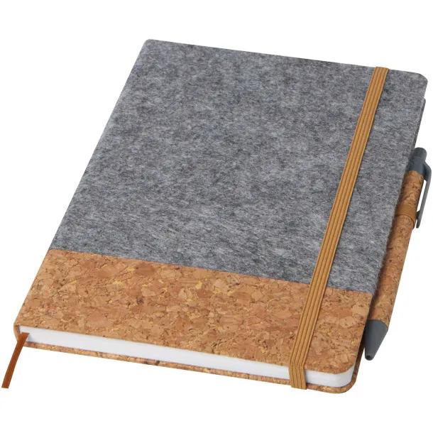 Veronica A5 hard cover notebook Grey Natural