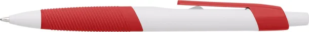 Devon ABS ballpen with rubber grip  red