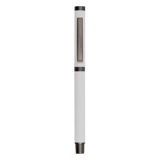 Geraldine Gel ball pen with cap white