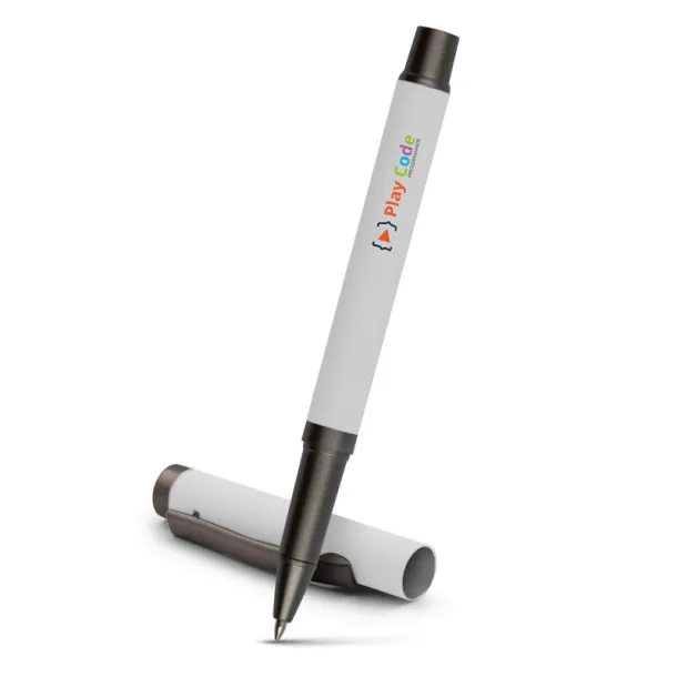 Geraldine Gel ball pen with cap Bijela