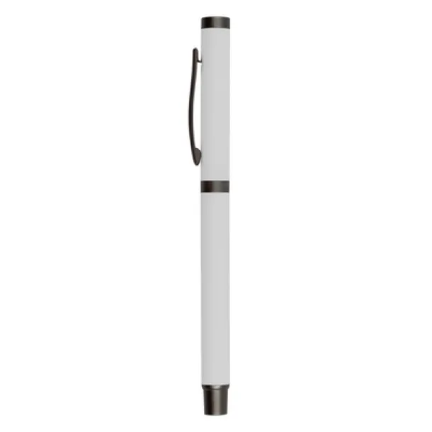 Geraldine Gel ball pen with cap white