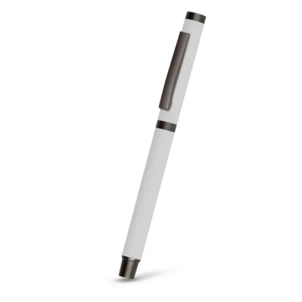 Geraldine Gel ball pen with cap white