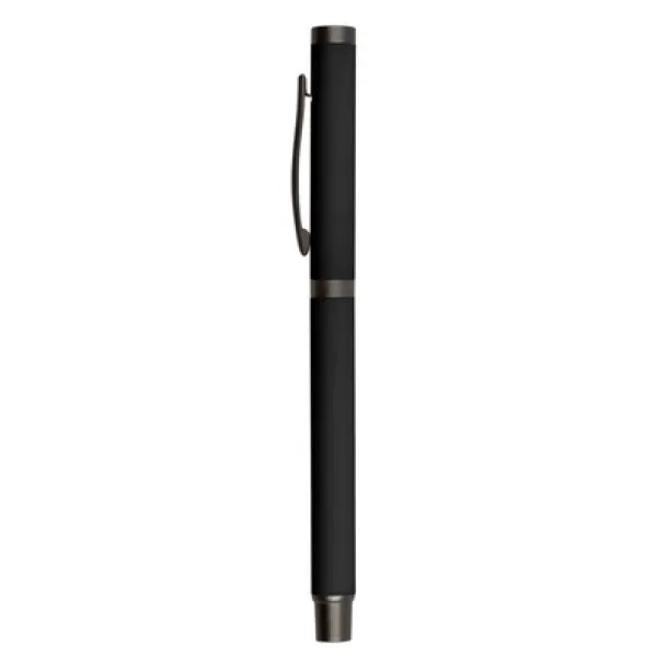 Geraldine Gel ball pen with cap black