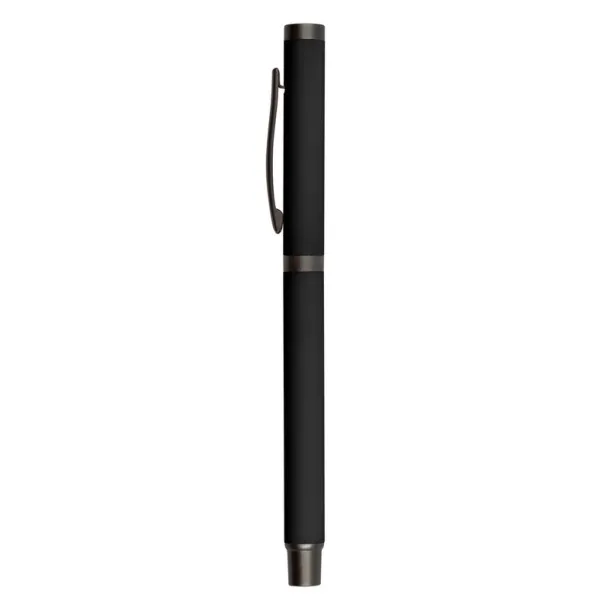 Geraldine Gel ball pen with cap black