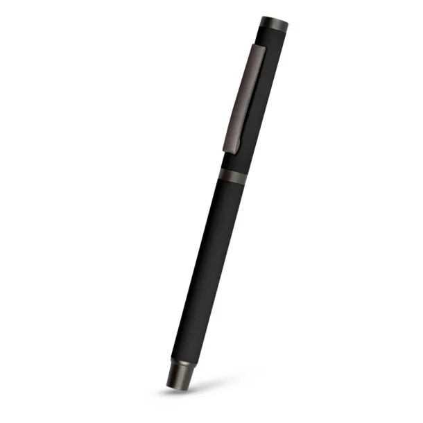 Geraldine Gel ball pen with cap black