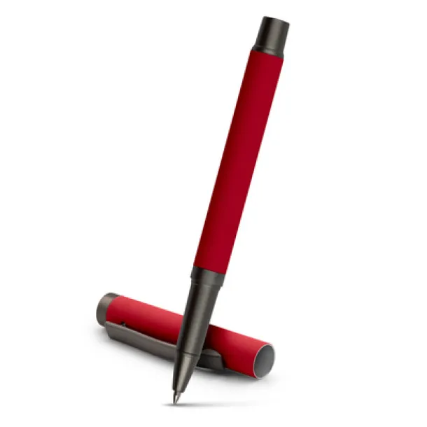 Geraldine Gel ball pen with cap red