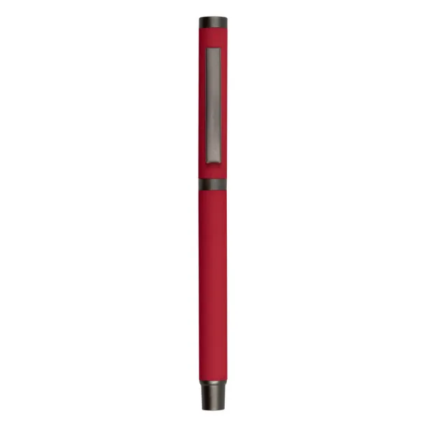 Geraldine Gel ball pen with cap red