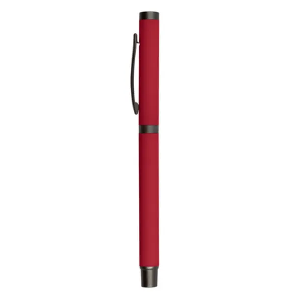 Geraldine Gel ball pen with cap red