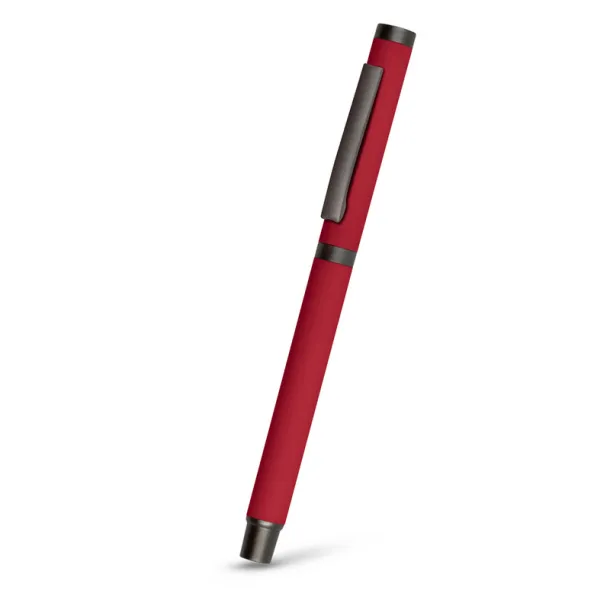 Geraldine Gel ball pen with cap red