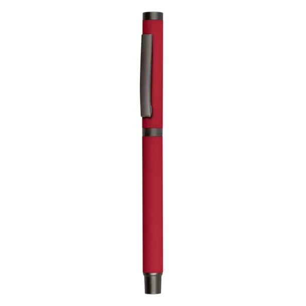 Geraldine Gel ball pen with cap red