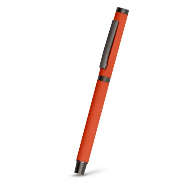 Geraldine Gel ball pen with cap orange