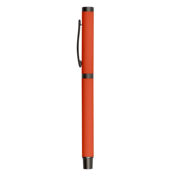 Geraldine Gel ball pen with cap orange