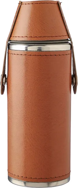 BROCK Recycled stainless steel flask brown