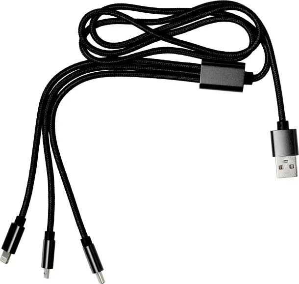 Felix Nylon charging cable  black