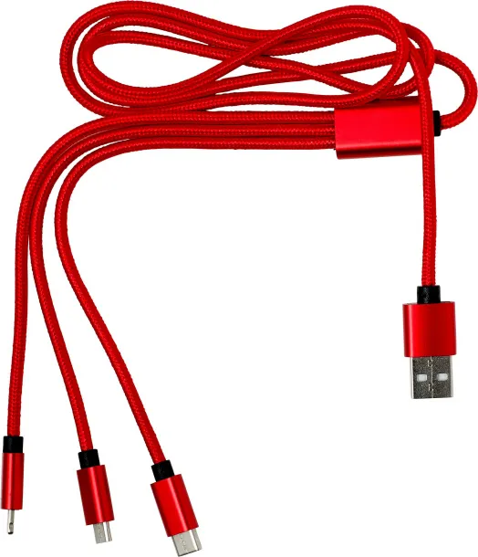 Felix Nylon charging cable  red