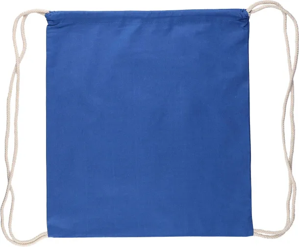 BRIDGET Oeko-Tex® pamučni (140 g/m²) ruksak s vezicom Plava