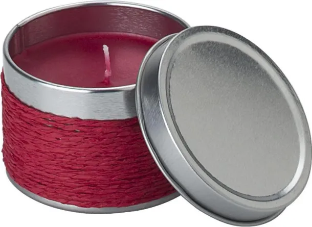  Tin with scented candle Zora red