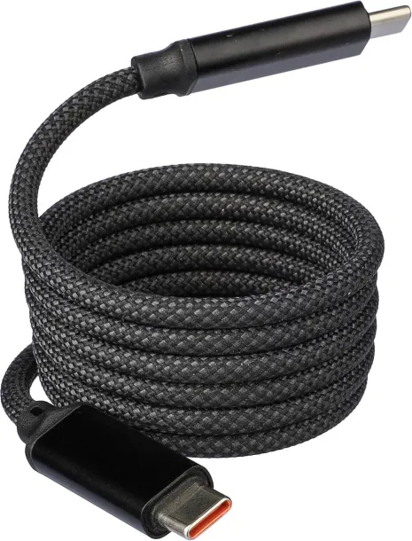 Janet Nylon charging cable  Crna