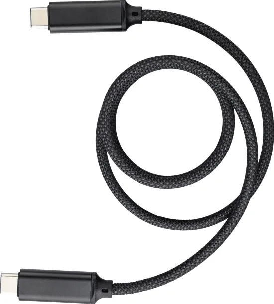 Janet Nylon charging cable  black