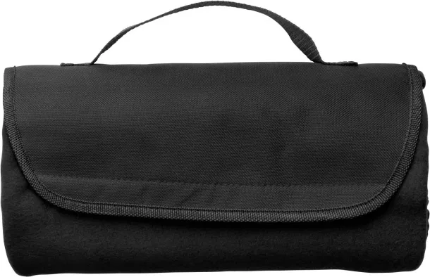  HELGA  Fleece (165 g/m²) travel blanket Crna