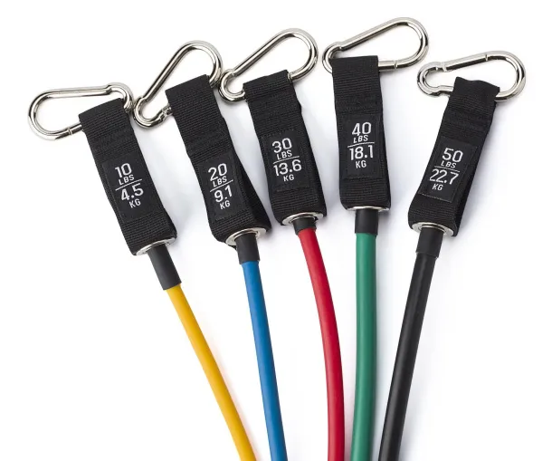 Josephine Set of five fitness elastics in polyester (210D) drawstring bag  Crna