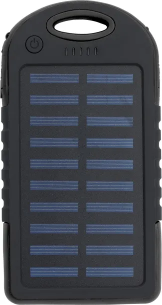 AURORA Rubberized ABS solar power bank Crna