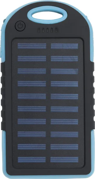AURORA gumirana ABS solarna prijenosna baterija, 4000 mAh Plava
