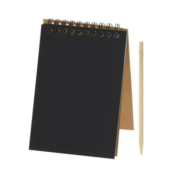  Scratch off notebook approx. A6, scratch paper beige