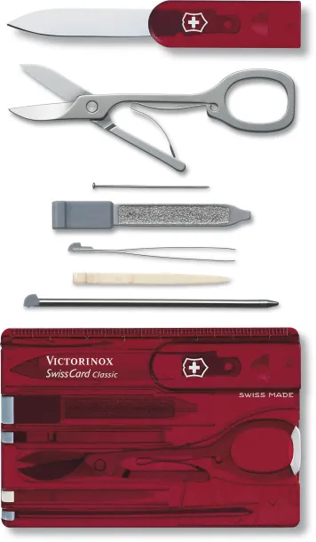  Nylon Victorinox SwissCard Classic višenamjenski alat - Victorinox Crvena
