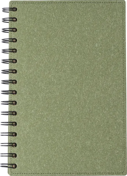 CALEB A5 notes s koricama od recikliranog kartona green