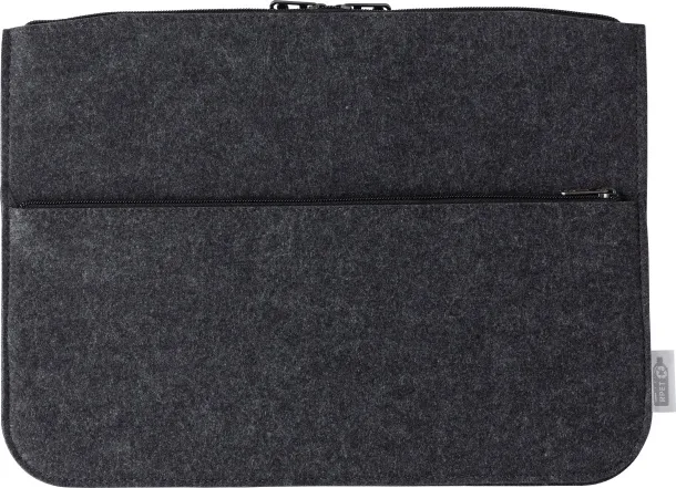 Emilia rPET felt laptop pouch  dark grey