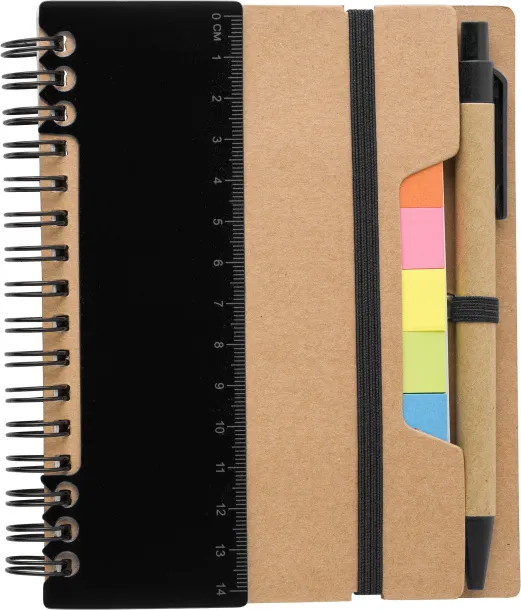 ANGELA Recycled paper notebook black