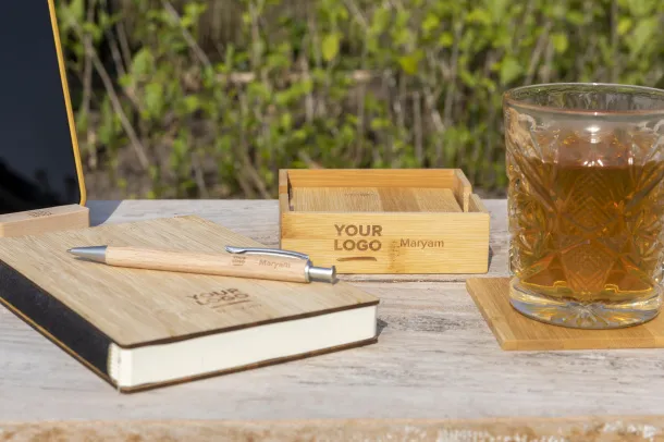 ARCHER ARCHER Bamboo coaster set