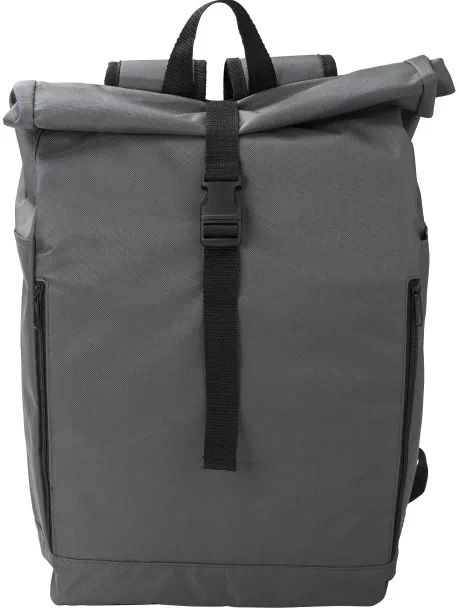 Evie rPET polyester (600D) rolltop backpack  grey