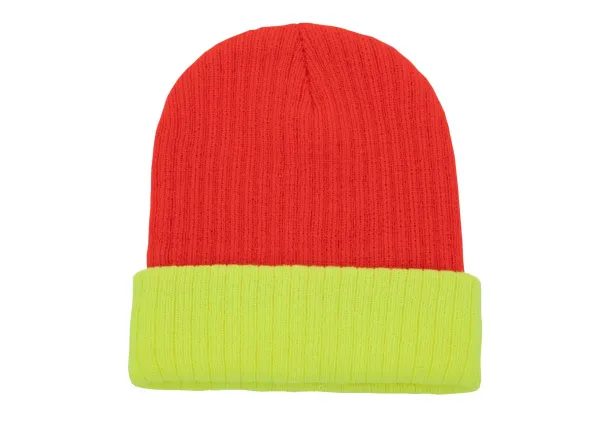 METZ TWO-TONE KNITTED HAT - Korntex Orange Yellow