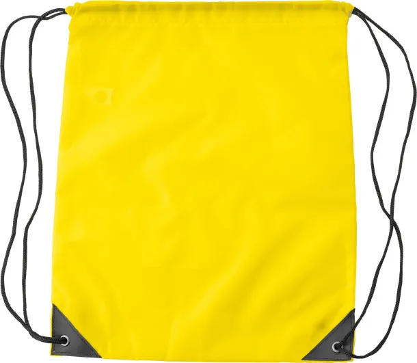 Enrique rPET polyester (190T) drawstring backpack Enrique yellow