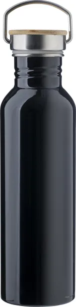 POPPY Stainless steel drinking bottle black