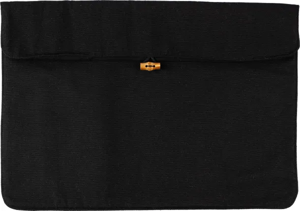 Dirk Cotton (220 gr/m2) laptop pouch  black