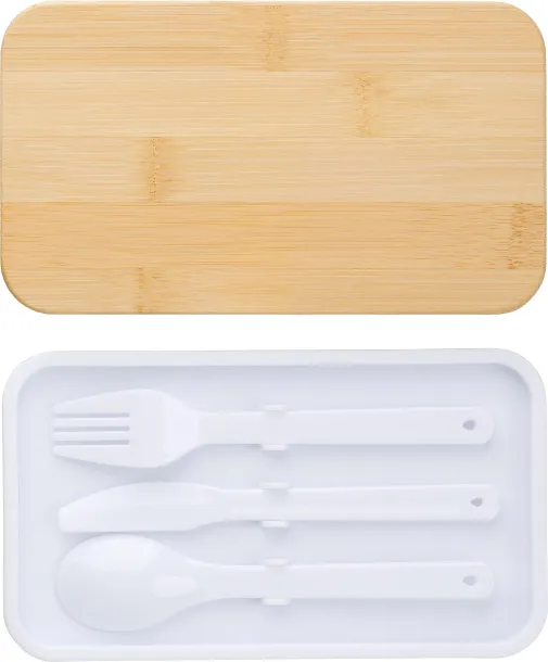 Maxton PP dvoslojna kutija za ručak, 2 x 400 ml Bijela