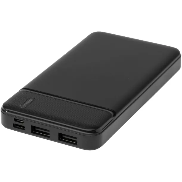 Loop 10.000 mAh recycled plastic power bank Solid black