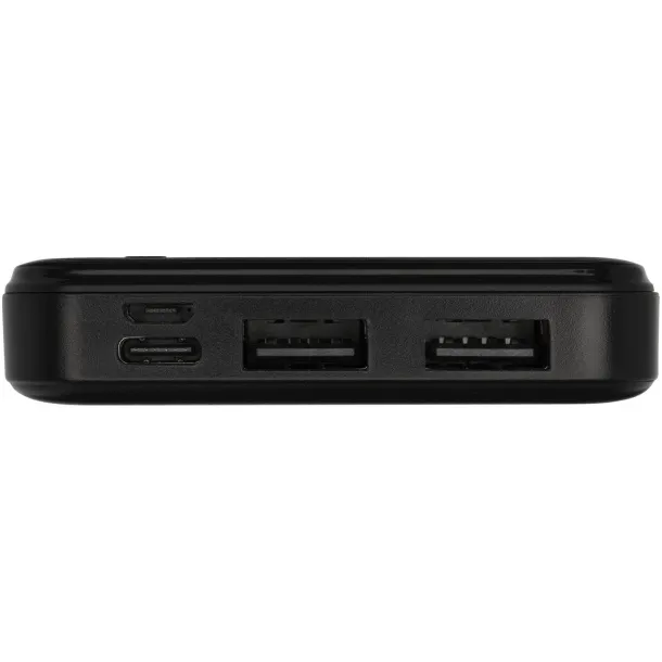 Loop 10.000 mAh recycled plastic power bank Solid black