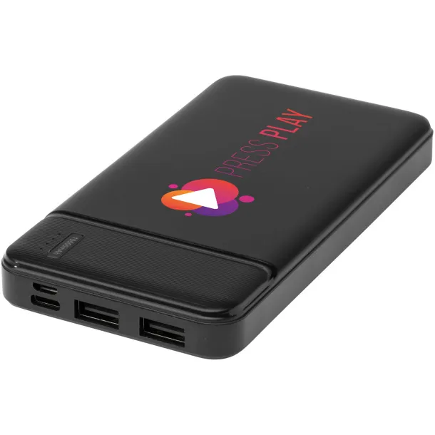 Loop 10.000 mAh recycled plastic power bank Solid black