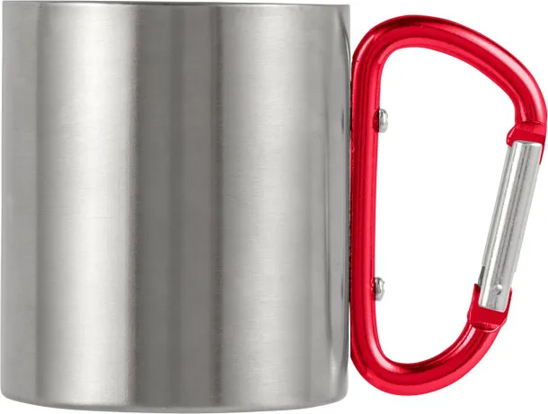  Stainless steel double walled mug Nella red