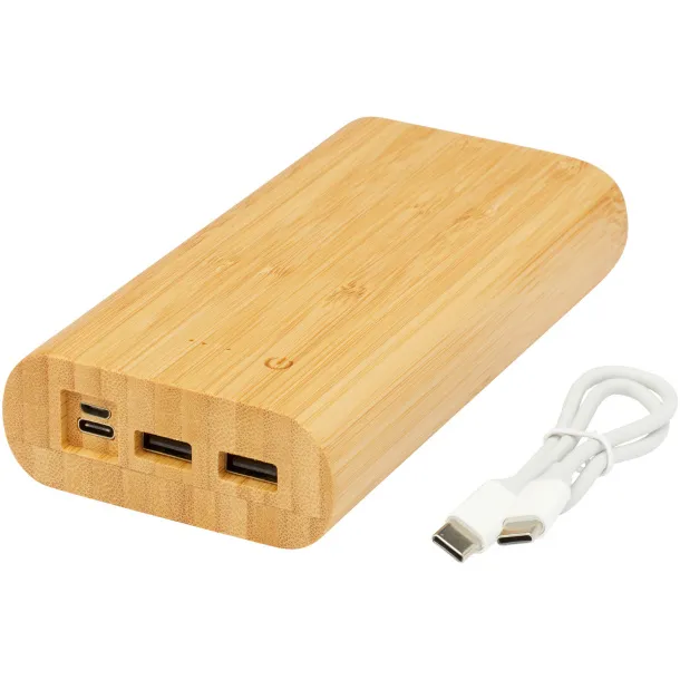 Tulda 20.000 mAh bamboo power bank Natural