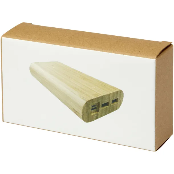 Tulda 20.000 mAh bamboo power bank Natural