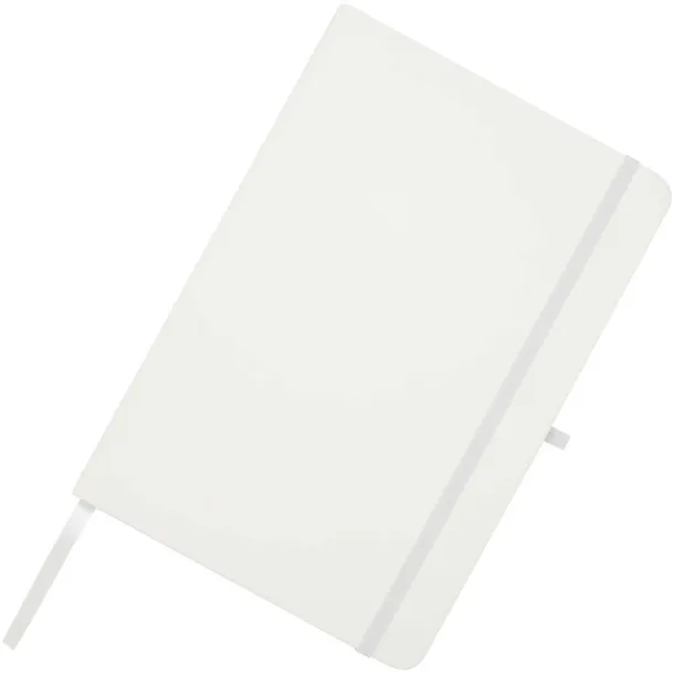 Teak A5 recycled hard cover notebook with lined pages - Unbranded White