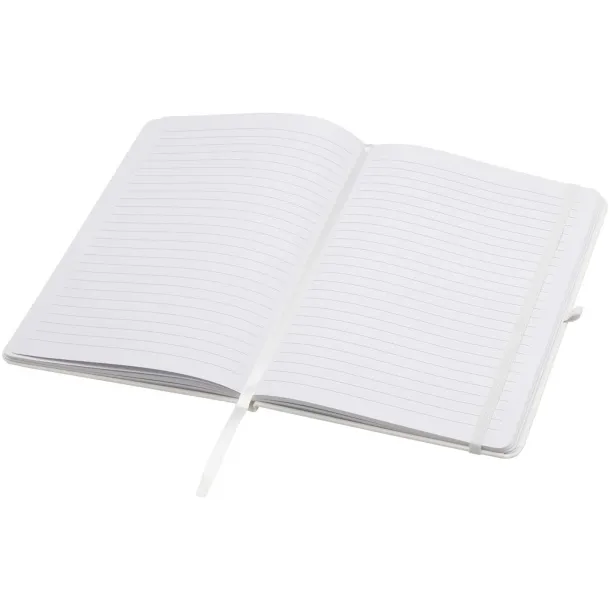 Teak A5 recycled hard cover notebook with lined pages - Unbranded White