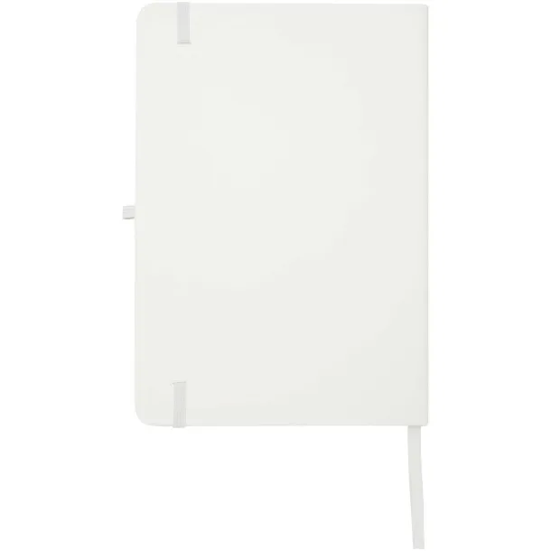 Teak A5 recycled hard cover notebook with lined pages - Unbranded White