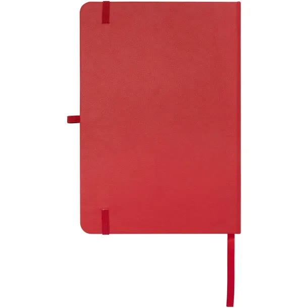 Teak A5 recycled hard cover notebook with lined pages Red