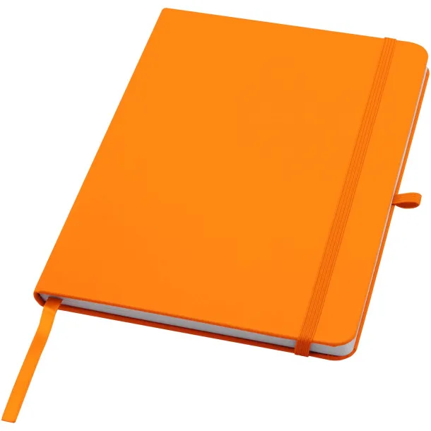 Teak A5 recycled hard cover notebook with lined pages Orange